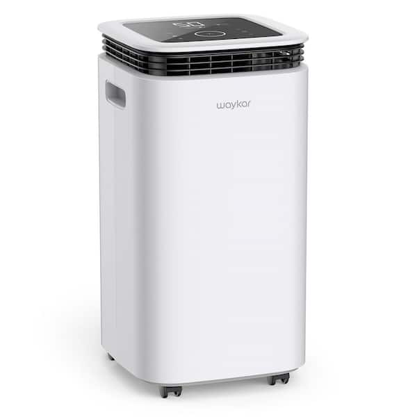waykar 70-Pint Capacity Smart Dehumidifier Covering 5000 sq. ft. with 1.18 Gal. Water Tank and 4 air Vents White