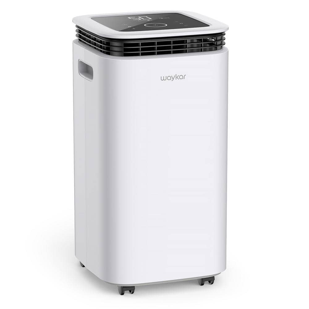 Waykar HDCX-PD09B-1 34-Pint Dehumidifier with Smart Dry for Bedrooms, Basements or Damp Rooms Up to 2500 Sq. ft. White