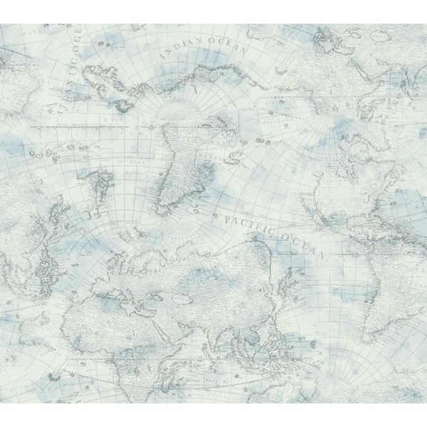 York Wallcoverings 45 sq. ft. Coastal Map Premium Peel and Stick Wallpaper