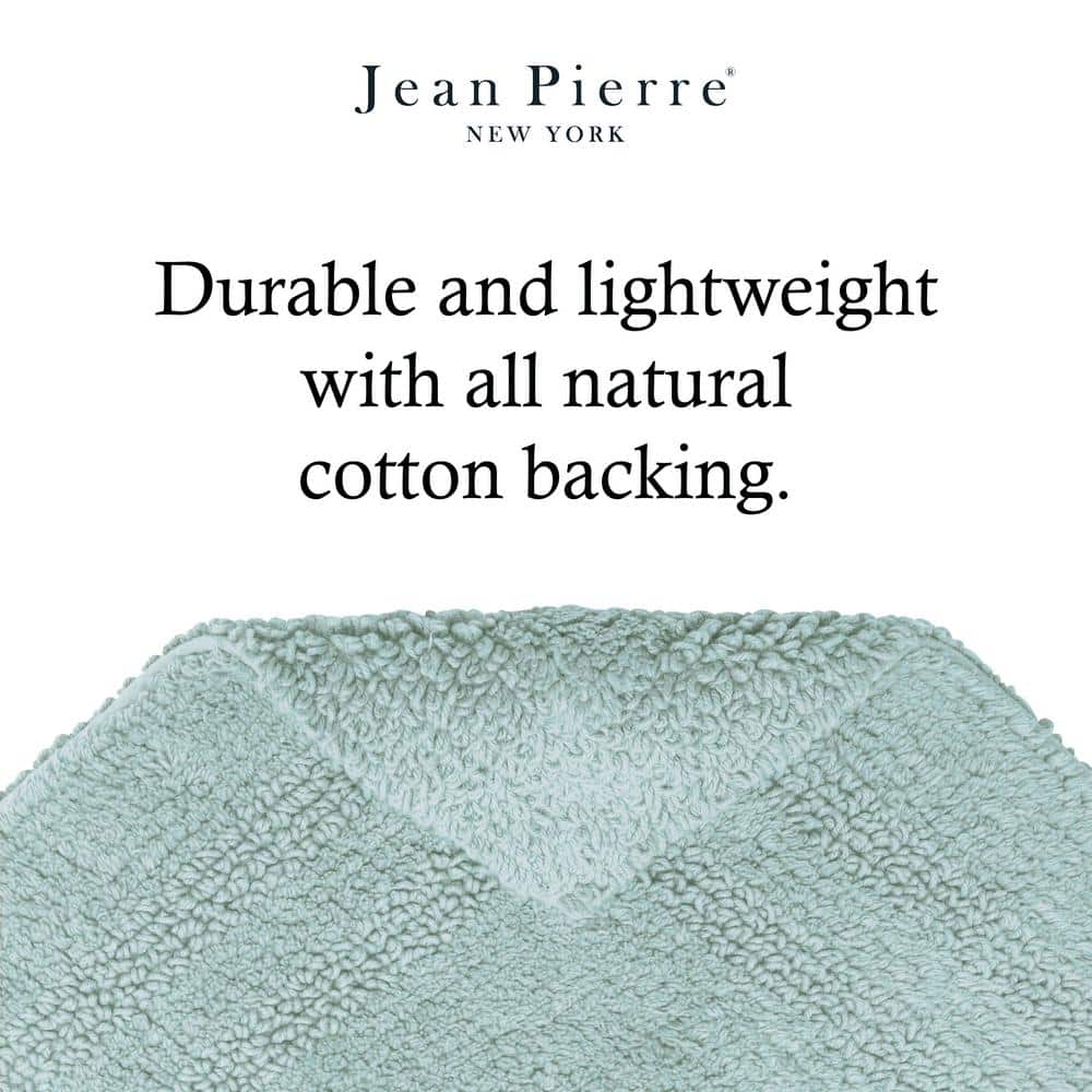 Marine Blue Stonewashed Cotton Chic Bath Rug 21"x34"