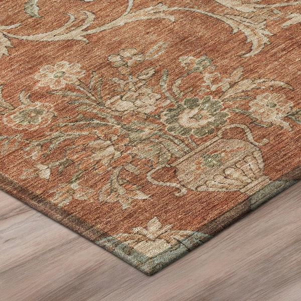 Chantille Machine Washable Indoor/Outdoor Abstract ACN3080 Paprika 10 ft. x 14 ft. Area Rug