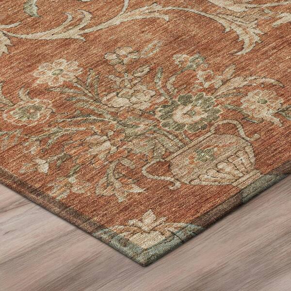 Chantille Machine Washable Indoor/Outdoor Abstract ACN3080 Paprika 3 ft. x 4 ft. Area Rug