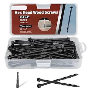 14 X 3 Wood Structural Lag Screws 108Pcs Star Drive Decking Wood Screws, Rust Resistant Tiber - View #11