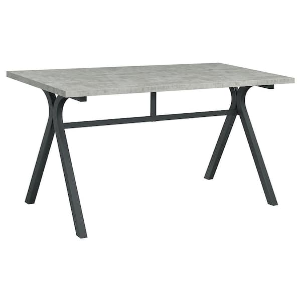 Coaster Tatum 60 in. Cement and Gunmetal Rectangular Writing Desk