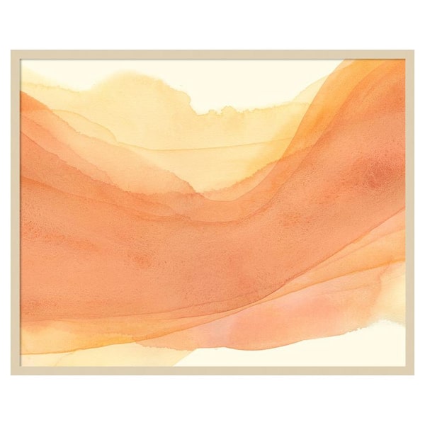 Amanti Art Sunset Layers I by Grace Popp 41 in. W x 33 in. H. Wood Framed Wall Art Print Framed in Brown