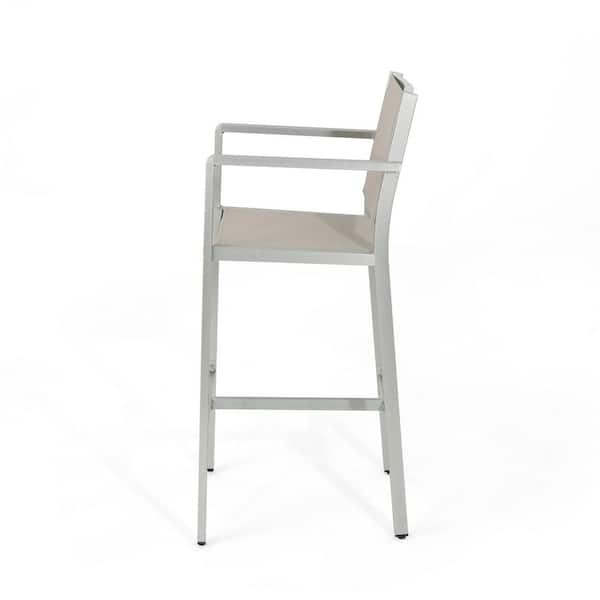 Cape Coral Stackable Aluminum Outdoor Patio Bar Stool (2-Pack)