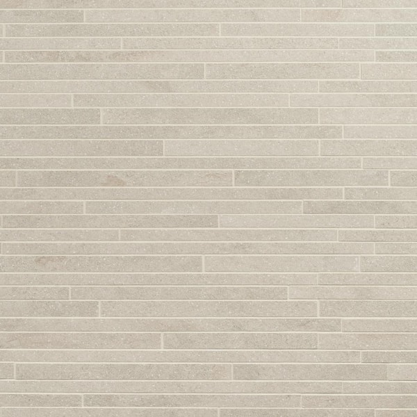 Dominion Linen Beige 11.81 in. x 23.62 in. Matte Porcelain Floor and Wall Mosaic Tile (1.93 sq. ft./Each)