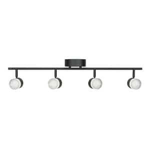 Gregor Black Integrated LED Fixed Track Round Back Head