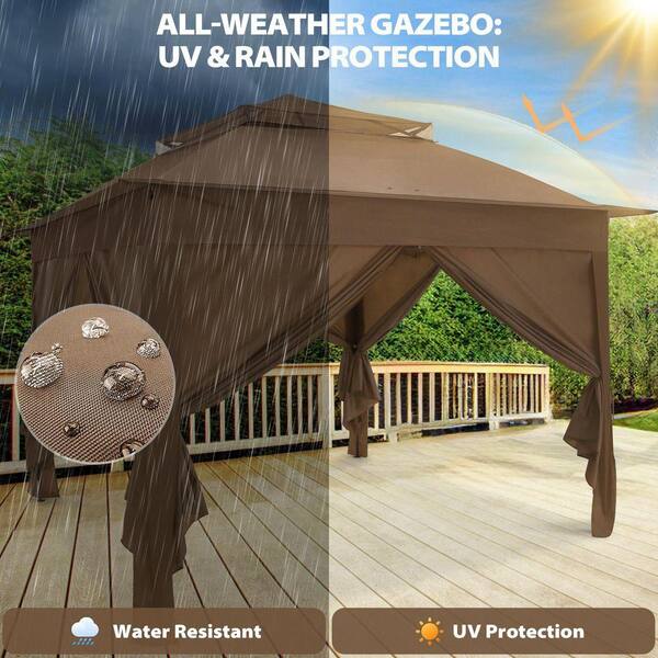 EAGLE PEAK 11 ft. x 11 ft. Pop-Up Gazebo Canopy Tent Portable