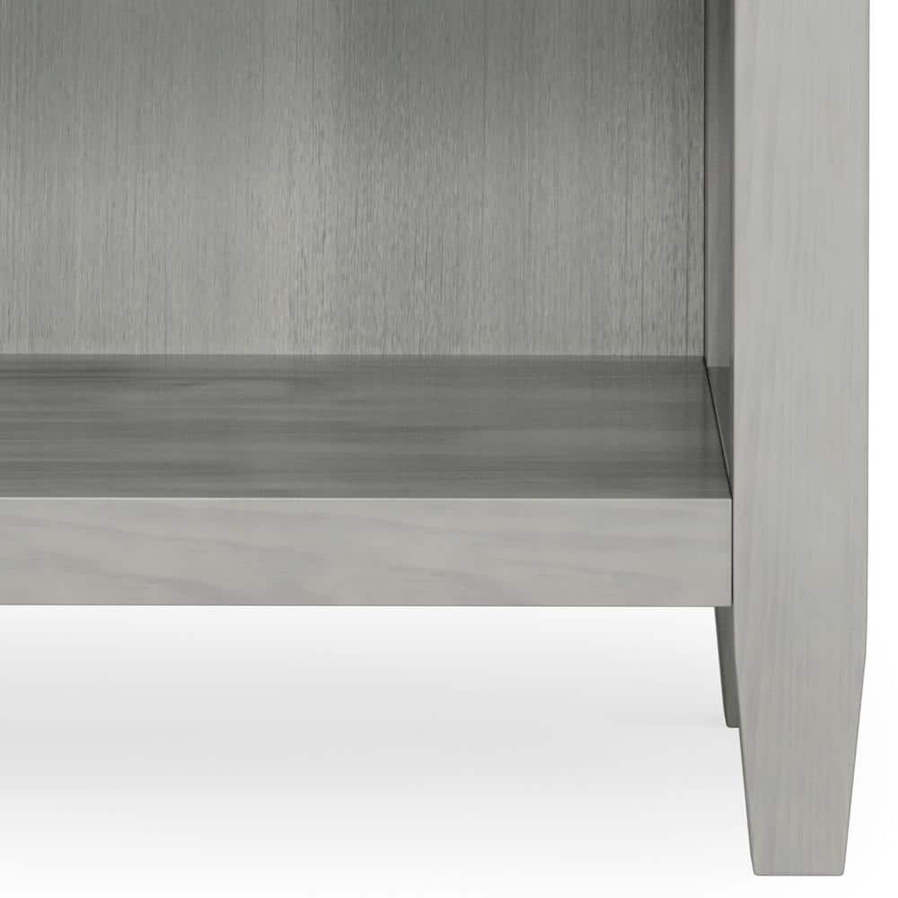 Carlton Fog Grey Solid Wood 2-Drawer Nightstand