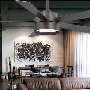 Whitehaven 52 in. Integrated LED Bronze 5-Blade Ceiling Fan with Remote Control