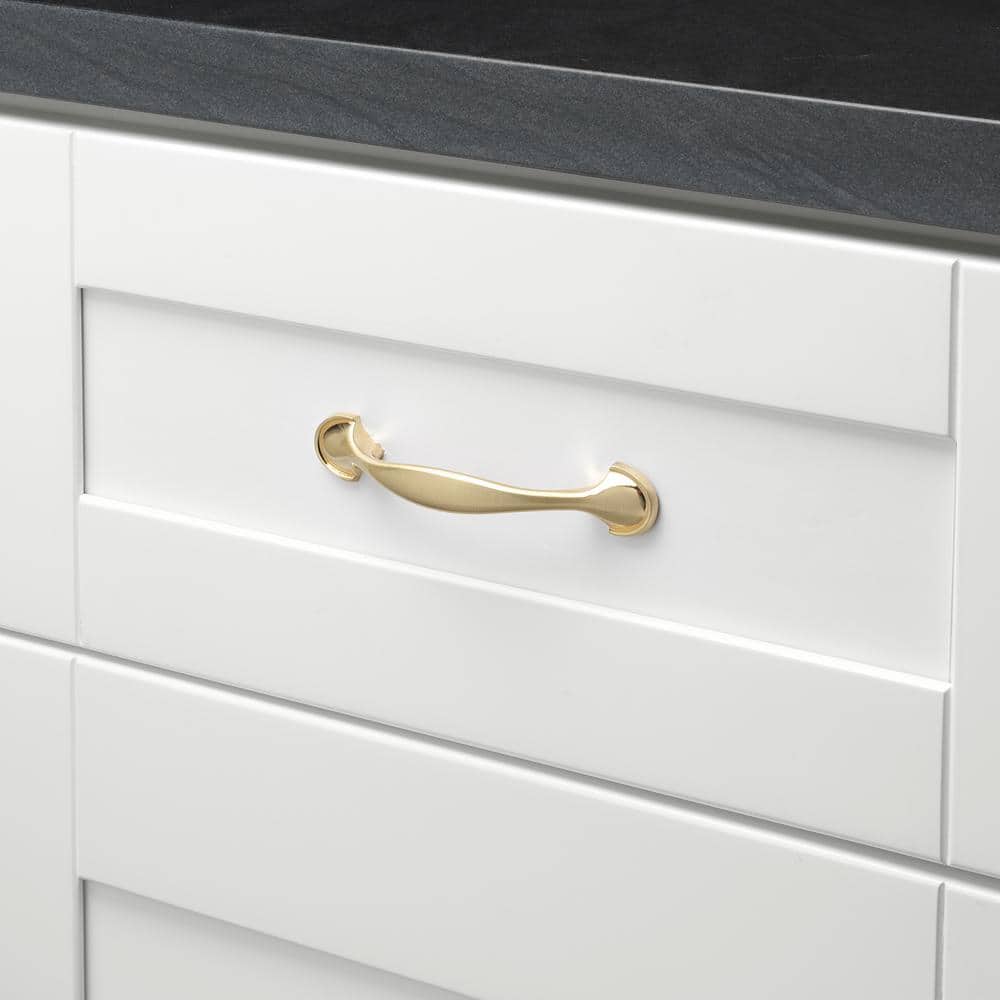 Gold Brushed Arch Cabinet Pull with Mounting Hardware
