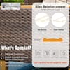 PHI VILLA 8-Piece Brown Rattan Patio Sectional Set