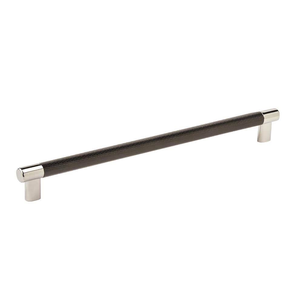 Esquire 12-5/8 in. (320mm) Modern Polished Nickel/Black Bronze Bar Cabinet 