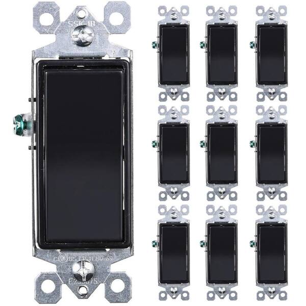 Faith Decorator 15 Amp 3-Way Paddle/Rocker Wall Light Switch in