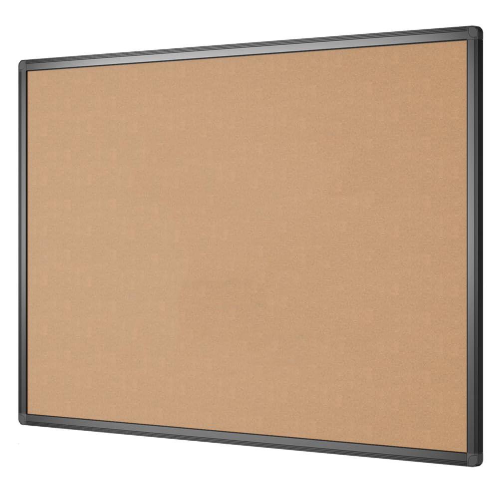 35.5 in. x 23.5 in. Cork Notice Board, Cork Outdoor Bulletin Board with Bla