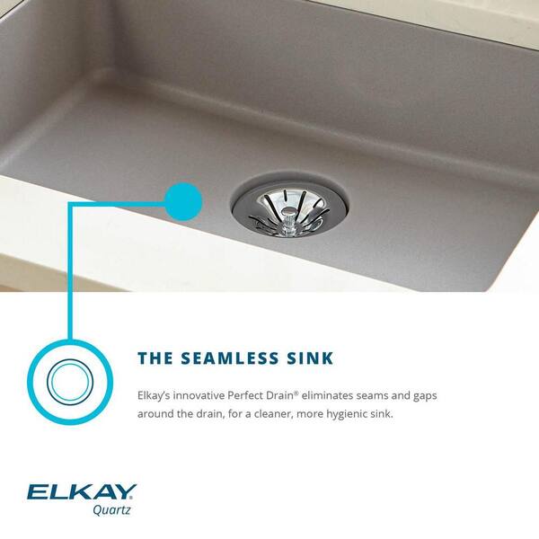 Elkay Quartz Classic 33 inch Drop-In Sink - Greystone ELGAD3322PDGS0