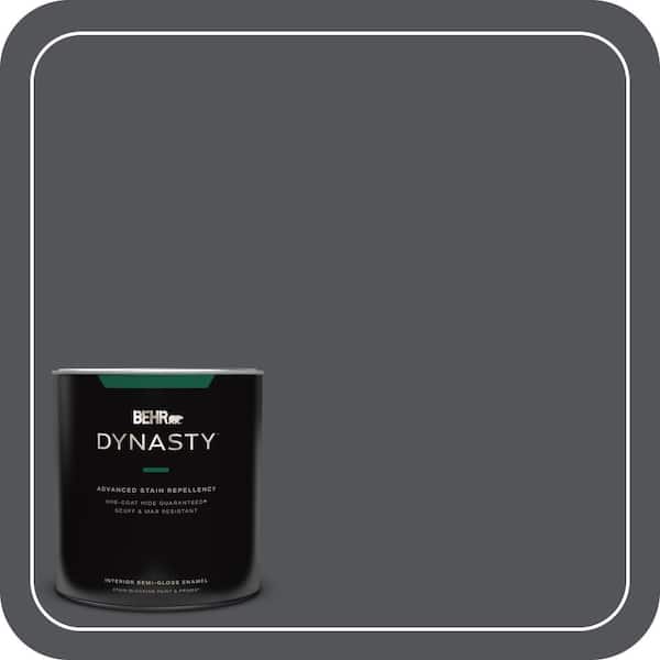 BEHR DYNASTY 1 qt. #N510-6 Orion Gray One-Coat Hide Semi-Gloss Enamel Interior Stain-Blocking Paint & Primer