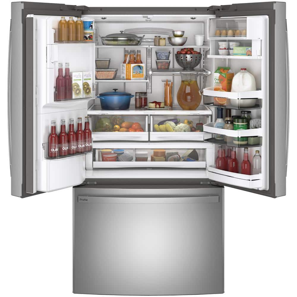 GE Profile 27.7 cu. ft. French Door Refrigerator with Autofill in Fingerprint Resistant Stainless Steel, ENERGY STAR