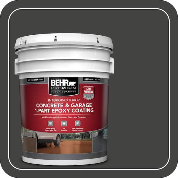 5 gal. #SC-102 Slate Self-Priming 1-Part Epoxy Satin Interior/Exterior Concrete and Garage Floor Paint