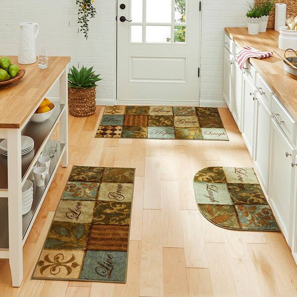 Mohawk Home Les Fleurs La Terre Multi 3 Ft X 4 Ft 3 Piece Indoor Rug Set 453350 The Home Depot