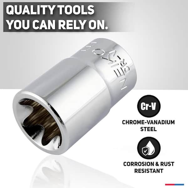 NEIKO 1/4 in. 3/8 in. and 1/2 in. Drive SAE External Torx Deep