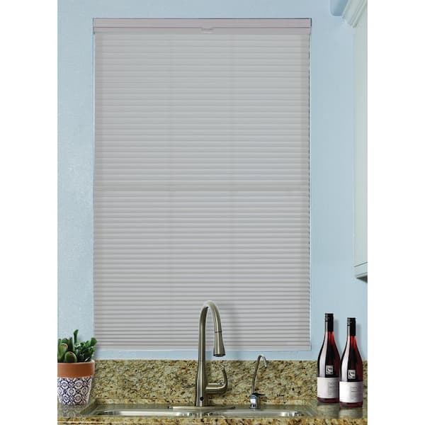 BlindsAvenue Gray Sheen Cordless Top Down/Bottom Up Light Filtering 9/16 in. Single Cell Cellular Fabric Shade 39.5 in. W x 48 in. L