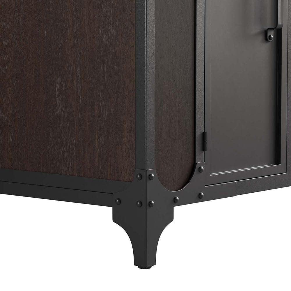 Steamforge 47" Black Walnut Double Bathroom Vanity Cabinet