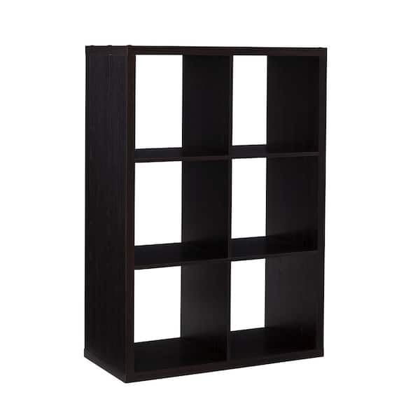 Linon Home Decor Dillon Espresso 6-Cubby Horizontal or Vertical Storage Cabinet