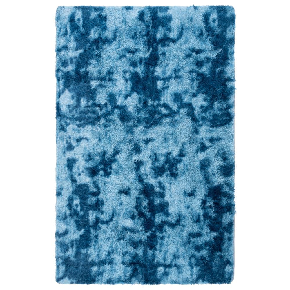 Rainbow Shag 6 ft. x 9 ft. Blue Abstract Solid Area Rug price history on PriceWatchPro