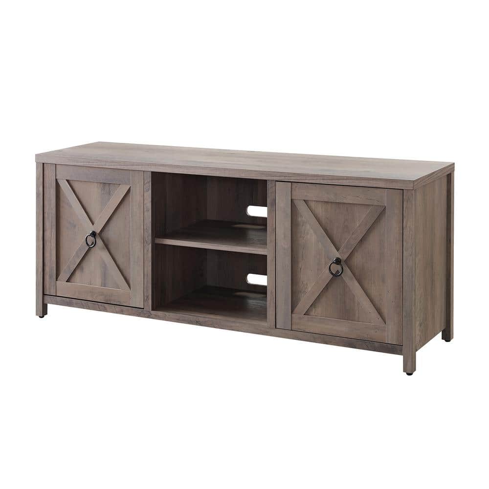 Granger 58'' Gray Oak Modern Farmhouse TV Stand with Cabinet