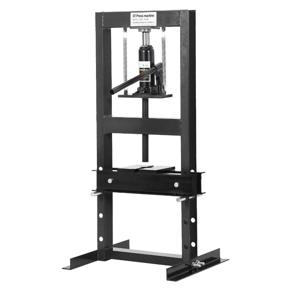 6 Ton Black H-Frame Hydraulic Shop Press Adjustable Floor, Benchtop Design, Safety Relief Valve, Press Plates price history on PriceWatchPro