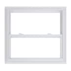 35.375 in. x 35.25 in. 50 Series Low-E Argon Glass Single Hung White Vinyl Fin Window, Screen Incl
