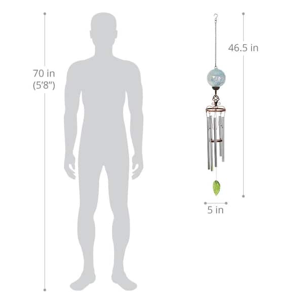 Exhart Solar Pearlized Honeycomb Turquoise Metal and Glass