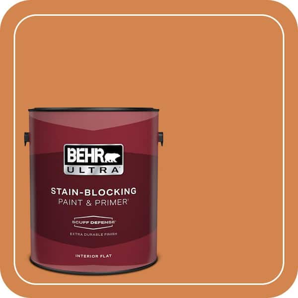 BEHR ULTRA 1 gal. #PPU3-03 Flaming Torch Extra Durable Flat Interior Paint & Primer