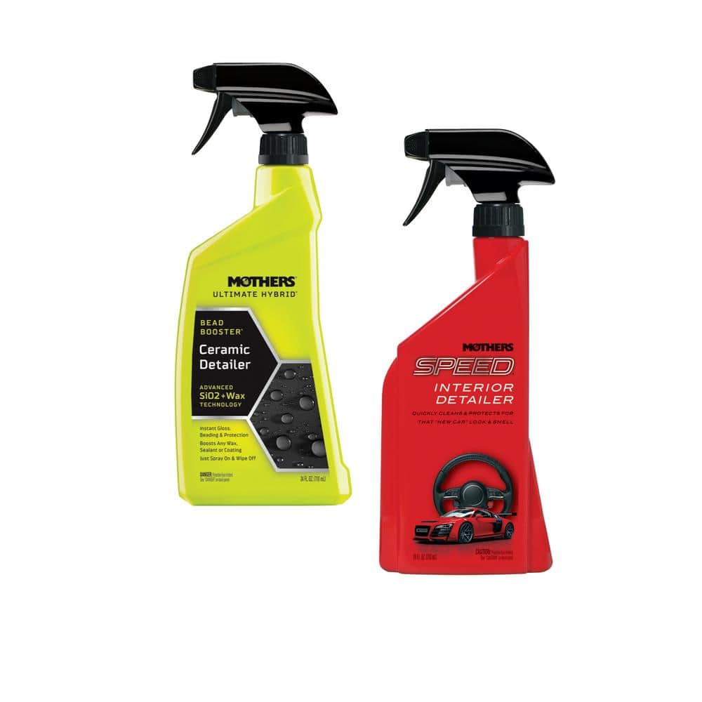 MOTHERS 24 oz. Ultimate Hybrid Ceramic Detailer and Bead Booster Spray + 24  oz. Speed Interior Detailer Spray Car Cleaning Kit 400002 - The Home Depot