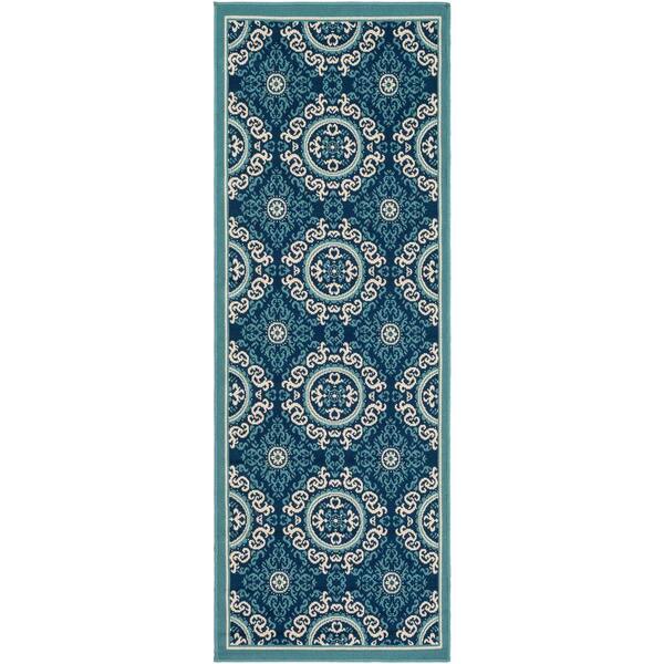 Artistic Weavers Nouvel Slate 3 ft. x 7 ft. Indoor/Outdoor Runner Rug