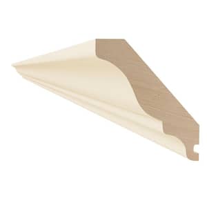 Newport Cream Painted Plywood Shaker Stock Assembled Kitchen Cabinet Crown Molding 96 in W x 2.625 in D x 3 in H