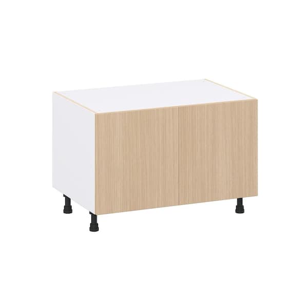 Timberline Mojavi Oak Slab Assembled Apron Front Sink Base Kitchen Cabinet (36 in. W x 24.5 in. H x 24 in. D)