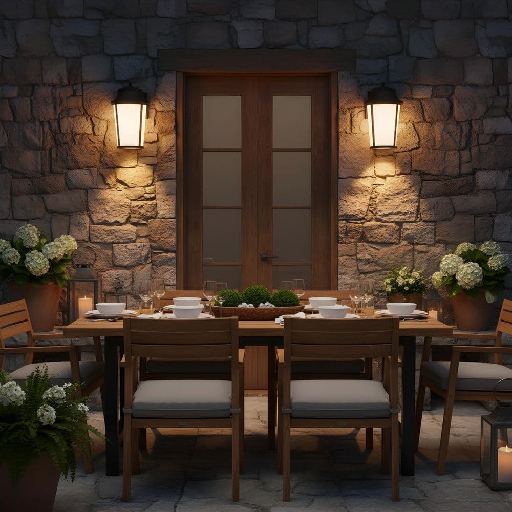 Portola Large Textured Black Traditional Outdoor Hardwired Lantern Sconce with Etched White Glass, No Bulb Included price history on PriceWatchPro