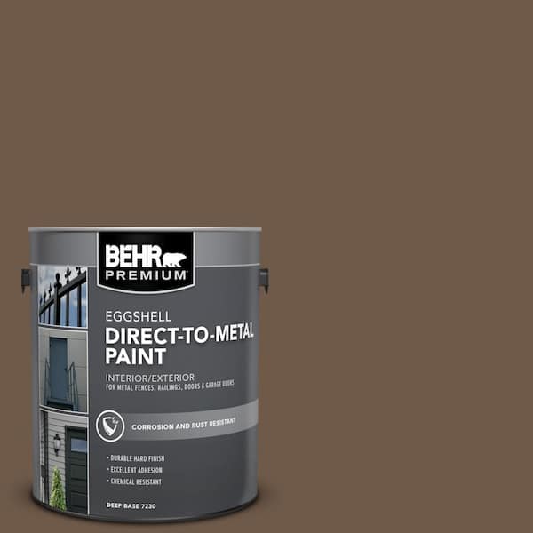 BEHR PREMIUM 1 gal. #N230-7 Rustic Tobacco Eggshell Direct to Metal Interior/Exterior Paint