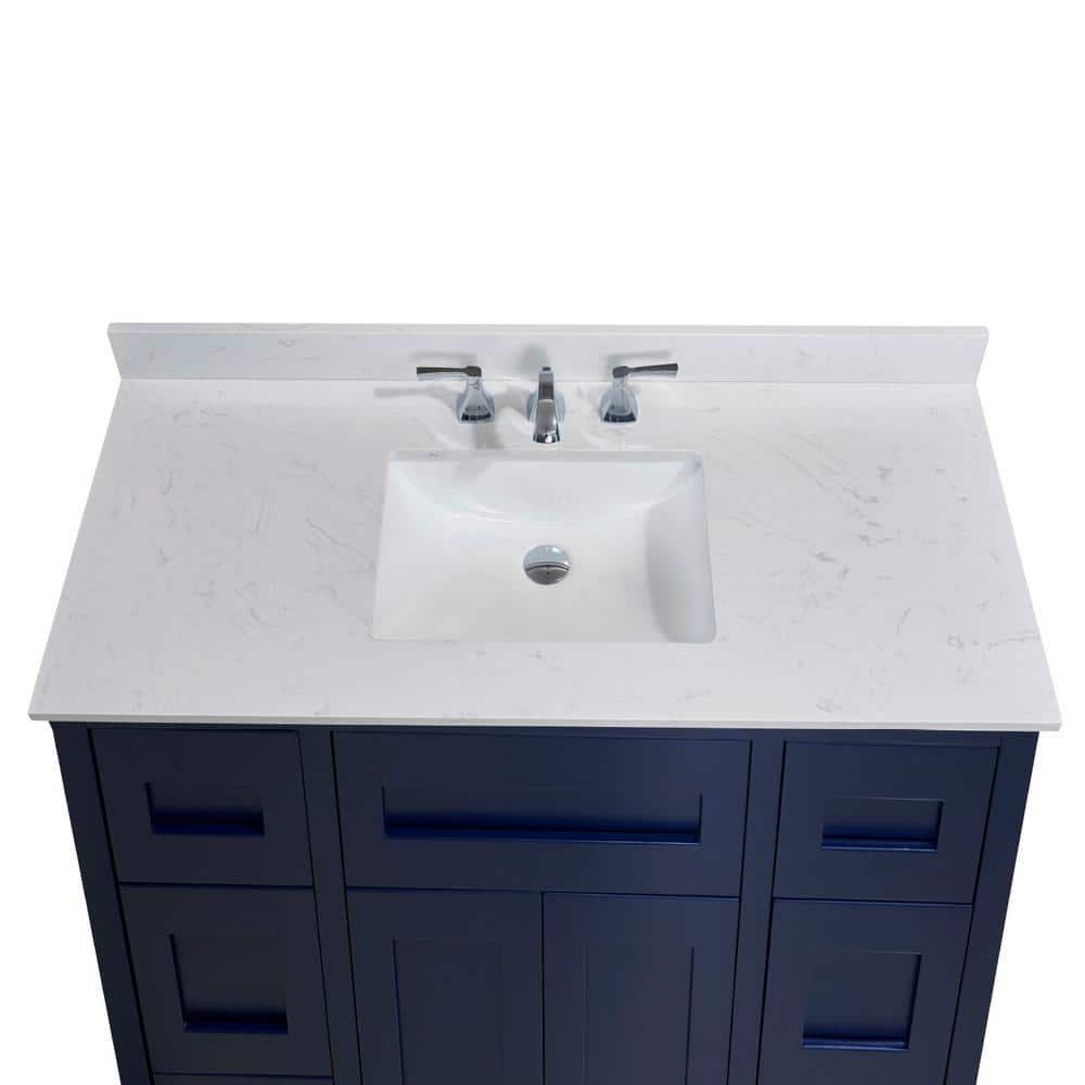 Jazz White Composite Stone Vanity Top with Sink