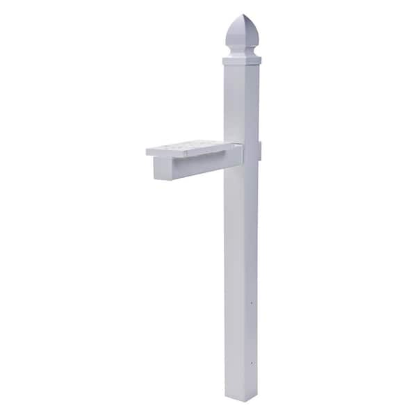 Gibraltar Mailboxes Whitley Plastic, Crossarm, Convertible Mailbox Post, White
