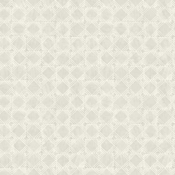Chesapeake Button Block Geometric Grey Prepasted Non Woven Wallpaper Sample
