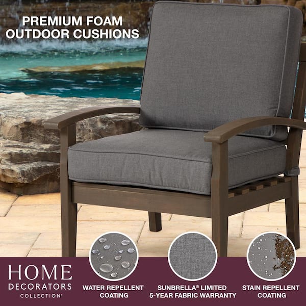Lavish Home Brown Memory Foam Chair Pad HW8911032 - The Home Depot