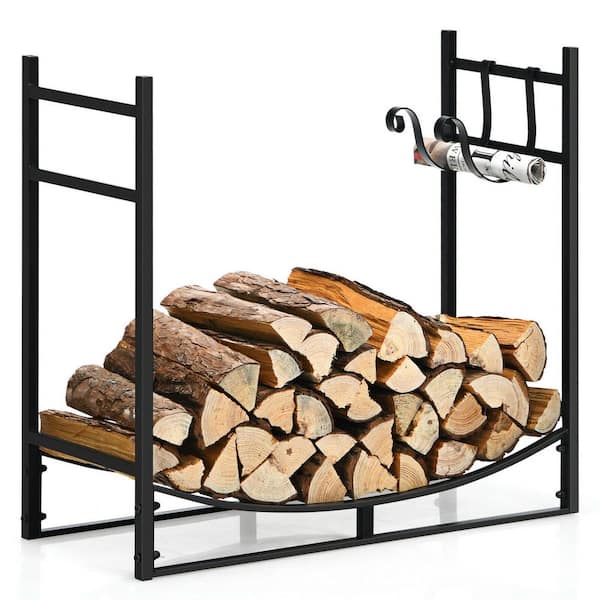 GREEN PARTY Firewood Rack 20 Inch Indoor/Outdoor Firewood Holder, Log Rack  Wood Holder for Fireplace, Kindling Wood Storage and Wood Stove