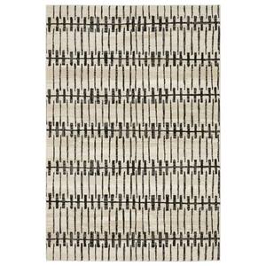 Rayder Ivory/Black 10 ft. x 13 ft. Abstract Geometric Lines Polypropylene/Polyester Indoor Area Rug