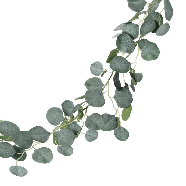 6 ft. Frosted Green Artificial Spiral Eucalyptus Leaf Vine Plant Hanging  Greenery Foliage Garland 83997-FRT-GR - The Home Depot