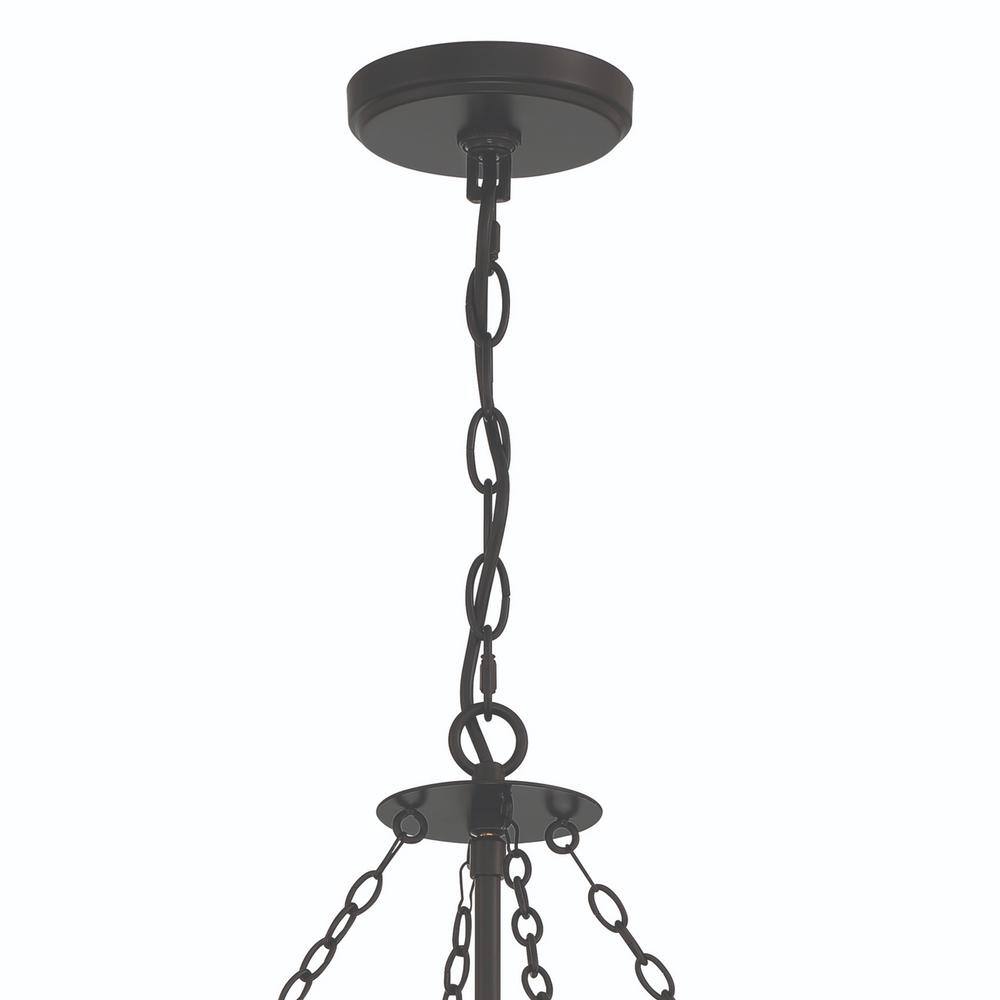 Classic Black 5-Light Candle Style Wagon Wheel Chandelier
