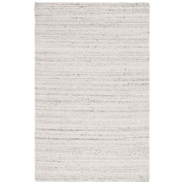 SAFAVIEH Natura 3 ft. x 5 ft. Light Gray Solid Distressed Area Rug ...
